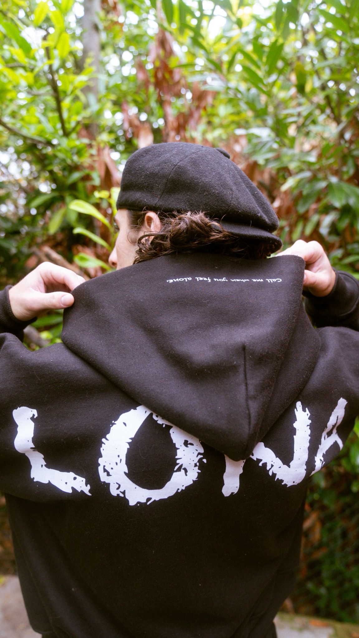 BLACK 'TRACKY' HOODIE