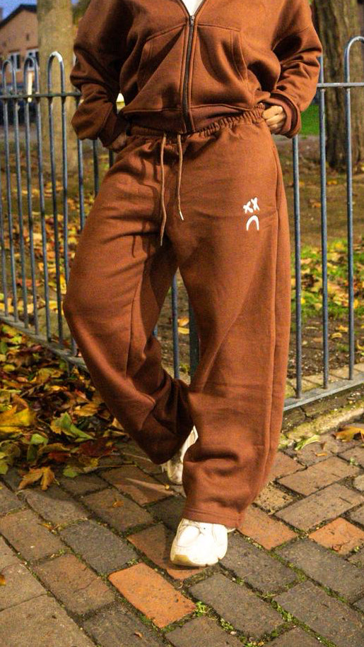 BROWN 'TRACKY' BOTTOMS