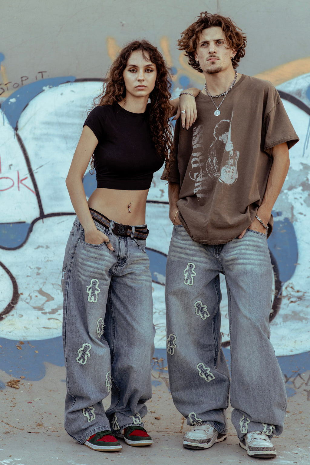 BLUE 'WALKING MAN' DENIM JEANS