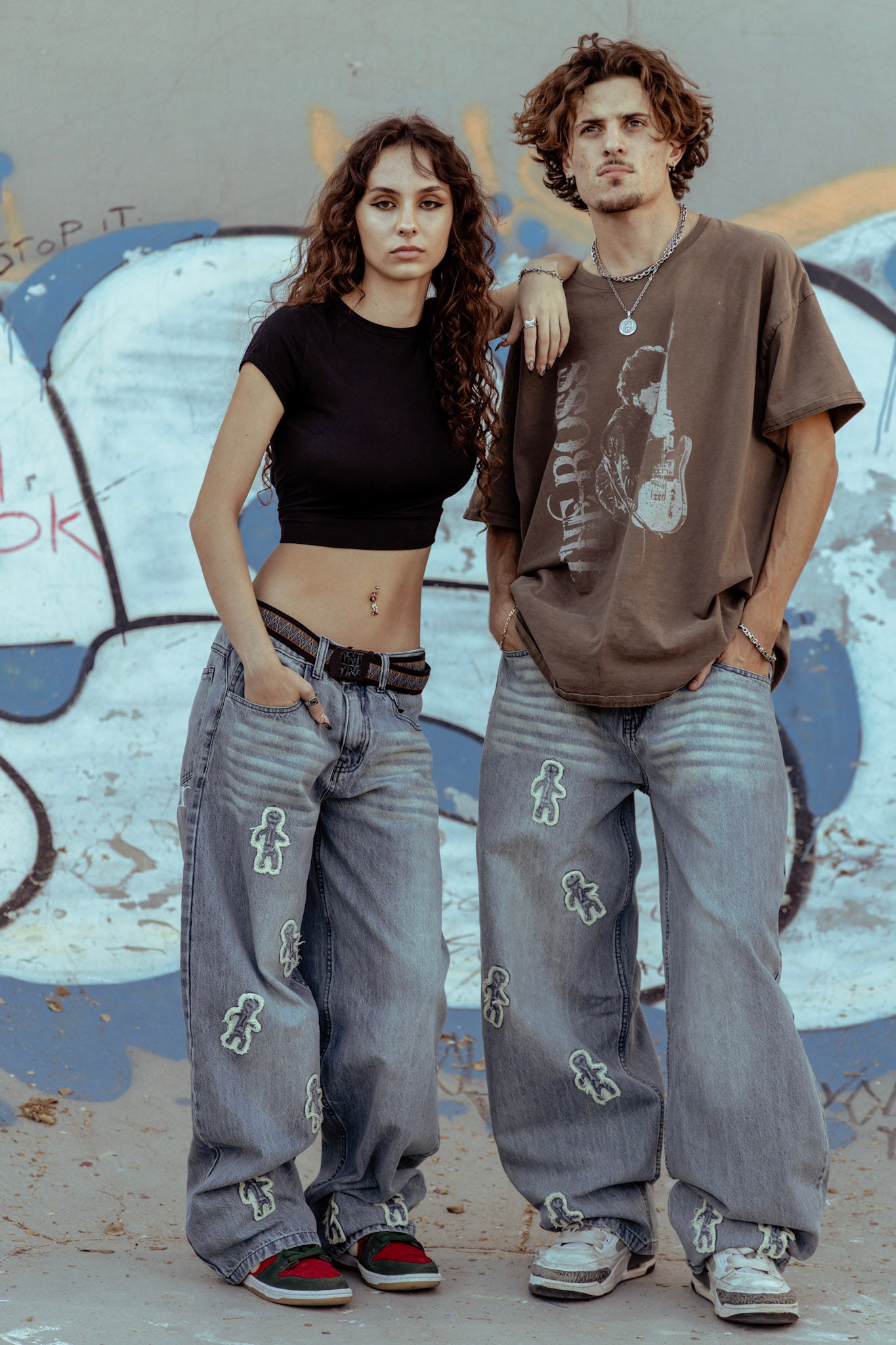 BLUE 'WALKING MAN' DENIM JEANS